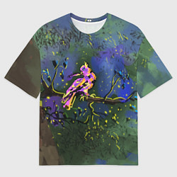 Футболка оверсайз мужская Сказочная чудо-птица, цвет: 3D-принт