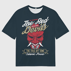 Мужская футболка оверсайз Красный дьявол