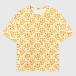 Футболка оверсайз мужская Рычания тигра, цвет: 3D-принт