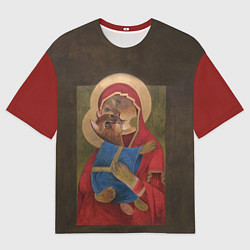 Мужская футболка оверсайз Икона котоматери