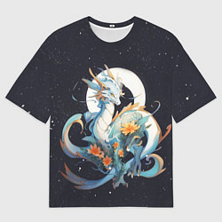 Мужская футболка оверсайз Красивый милый дракон