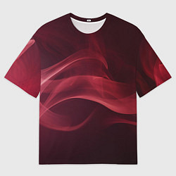 Мужская футболка оверсайз Малиновый дым