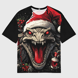 Футболка оверсайз мужская Злой новогодний дракон, цвет: 3D-принт