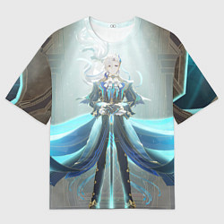 Футболка оверсайз мужская Genshin Impact Нёвиллет, цвет: 3D-принт