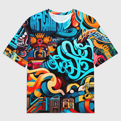 Мужская футболка оверсайз Abstract graffiti - ai art