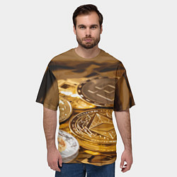 Футболка оверсайз мужская Виртуальные монеты, цвет: 3D-принт — фото 2