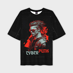 Мужская футболка оверсайз Cyberpunk man
