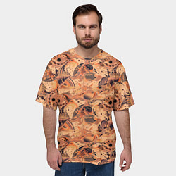 Футболка оверсайз мужская Морские раковины, цвет: 3D-принт — фото 2