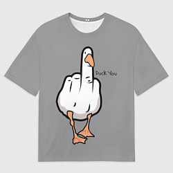 Мужская футболка оверсайз Duck you