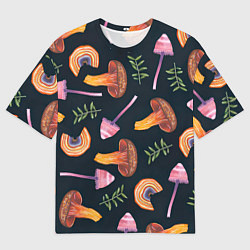 Мужская футболка оверсайз Goblincore - болотные грибы