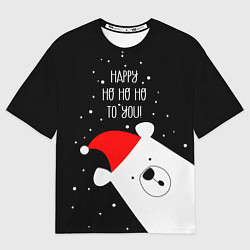 Мужская футболка оверсайз Happy ho ho ho to you