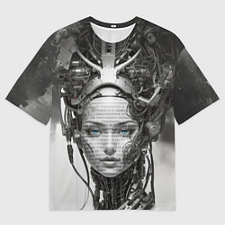Мужская футболка оверсайз Кибернетический искусственный интеллект