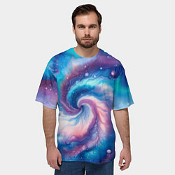 Футболка оверсайз мужская Галактический тай-дай, цвет: 3D-принт — фото 2
