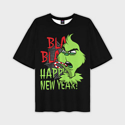 Мужская футболка оверсайз Grinch - happy New Year