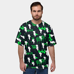 Футболка оверсайз мужская Узорчатые каракули, цвет: 3D-принт — фото 2