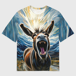 Мужская футболка оверсайз Крик осла