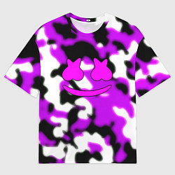 Футболка оверсайз мужская Marshmello camo, цвет: 3D-принт