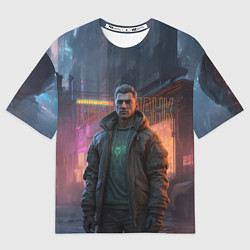 Мужская футболка оверсайз Местный механик