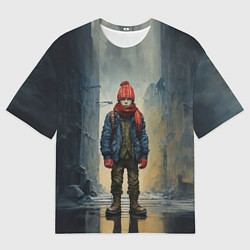 Футболка оверсайз мужская Юный хулиган в тяжелых ботинках, цвет: 3D-принт