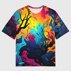Футболка оверсайз мужская Неопределенный камуфляж, цвет: 3D-принт