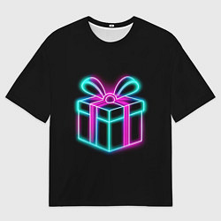 Мужская футболка оверсайз Неоновый подарок