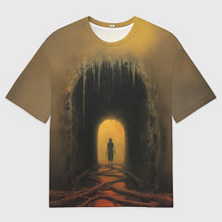 Мужская футболка оверсайз Мрачный проход