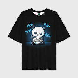 Мужская футболка оверсайз Panda gamer