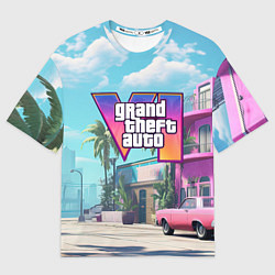 Футболка оверсайз мужская GTA 6 Vice city, цвет: 3D-принт