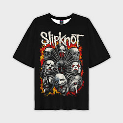 Мужская футболка оверсайз Slipknot метал-группа