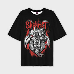 Мужская футболка оверсайз Slipknot - козёл