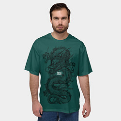 Футболка оверсайз мужская Chinese dragon - 2024, цвет: 3D-принт — фото 2