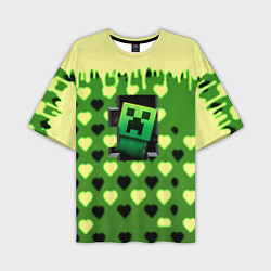 Мужская футболка оверсайз Minecraft love toxic