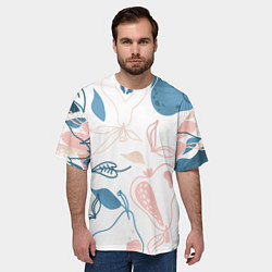 Футболка оверсайз мужская Силуэты груш, цвет: 3D-принт — фото 2