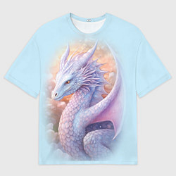 Мужская футболка оверсайз Фэнтази дракон 2024