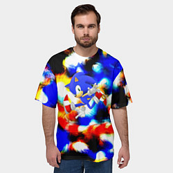 Футболка оверсайз мужская Sonic colors, цвет: 3D-принт — фото 2