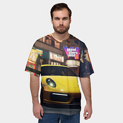 Футболка оверсайз мужская GTA 6 porshe, цвет: 3D-принт — фото 2