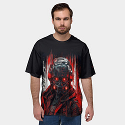 Футболка оверсайз мужская Андроид штурмовик, цвет: 3D-принт — фото 2