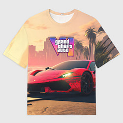 Мужская футболка оверсайз GTA 6 спортивное авто