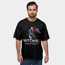 Футболка оверсайз мужская Ведьмак 3 лого из коробки, цвет: 3D-принт — фото 2