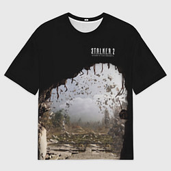 Футболка оверсайз мужская STALKER 2 выход из тоннеля, цвет: 3D-принт