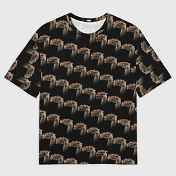 Футболка оверсайз мужская Паттерн драконов из тьмы, цвет: 3D-принт