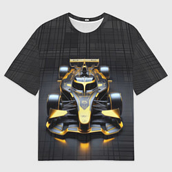 Мужская футболка оверсайз Футуристичный болид