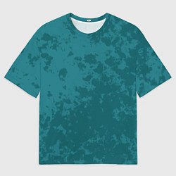 Мужская футболка оверсайз Изумрудный камуфляж