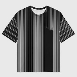 Футболка оверсайз мужская Visual zebra stripes, цвет: 3D-принт