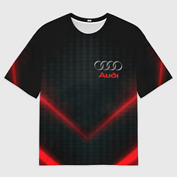 Мужская футболка оверсайз Audi stripes neon