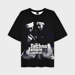 Мужская футболка оверсайз Techno temple compilation