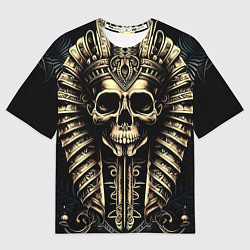 Футболка оверсайз мужская Золотой череп Египетского фараона, цвет: 3D-принт