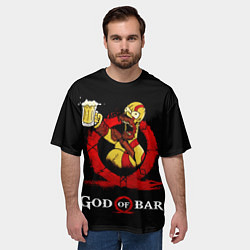 Футболка оверсайз мужская Бог бара, цвет: 3D-принт — фото 2