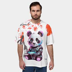Футболка оверсайз мужская Funny panda - China, цвет: 3D-принт — фото 2