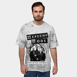 Футболка оверсайз мужская Depeche Mode - Touring the universe группа, цвет: 3D-принт — фото 2